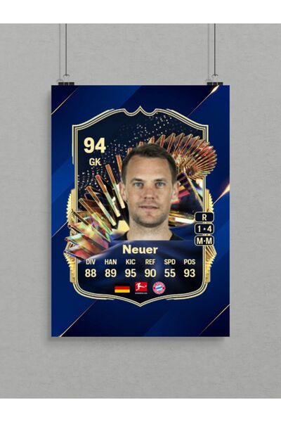 Sticksy Neuer Poster - Futbol Poster - Futbol Kart Poster - Futbolcu Poster -...