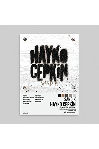 Orendart Hayko Cepkin - Sandık Albüm Spotify Çerçevesiz Tasarım Poster