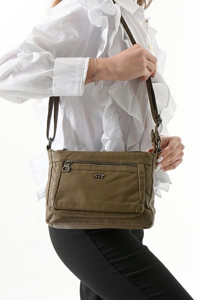571 Collections Çanta Чанта за през рамо от изкуствена кожа, цвят норка (модел: 571-13-10J)