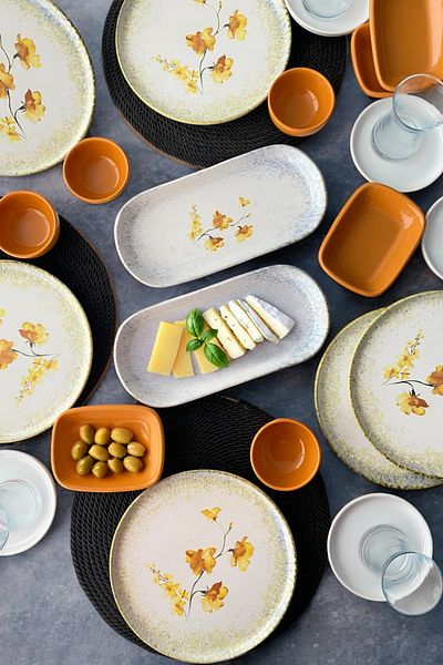Keramika Hercai 28 Piece Breakfast Set for 6 People