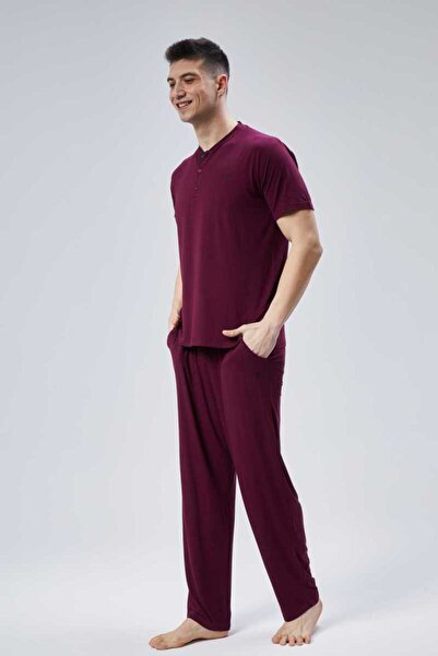 DOSXX Rise 2Li 1.Kalite Bambu Likra Erkek Kısa Kol Pijama Takımı