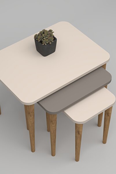 Monte Sehpa Soul Letto Orta Sehpa ve Zigon Sehpa Set