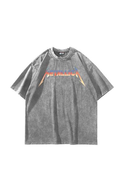 Sekizbiraltı Metallica Unforgiven Printed - Λευκό Oversize Unisex T-Shirt