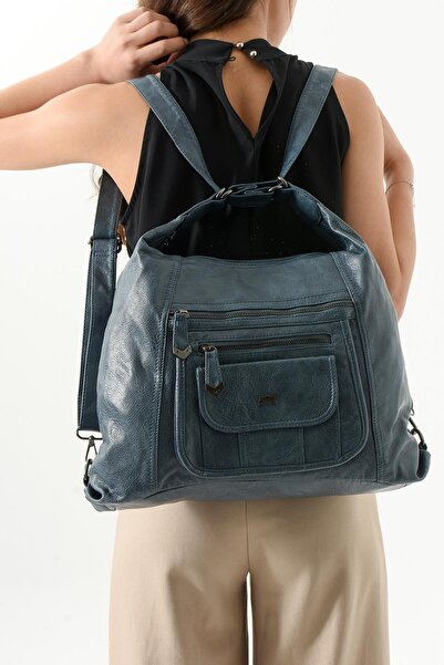 571 Collections Çanta Сумка зі штучної шкіри, синя (модель: 571-13-13M)