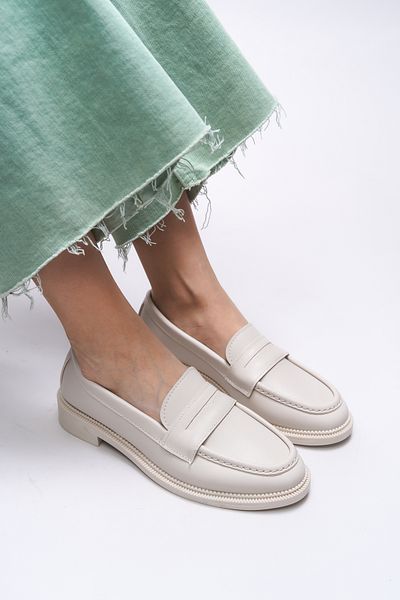 Riccon Beige Skin Mylmadia Women's Loafer 0012665