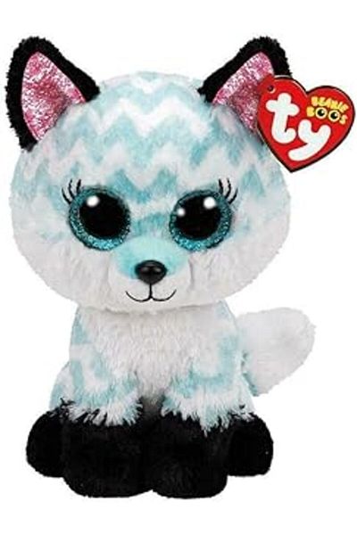 TY Beanie Boos Ty Beanie Boo Atlas Aqua Chevron Fox - 15 cm Fabric