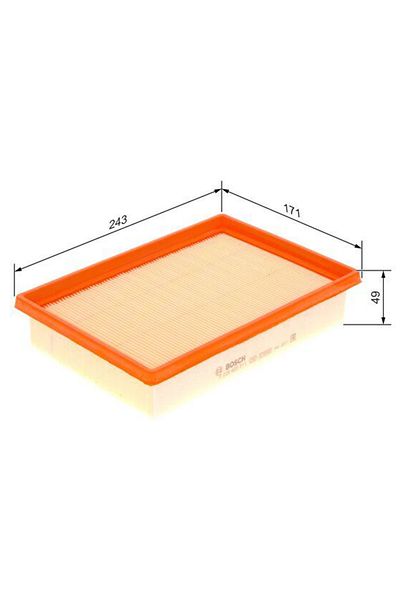 Bosch Chevrolet Aveo T300 1.2 Air Filter (2012-2013) Bosch