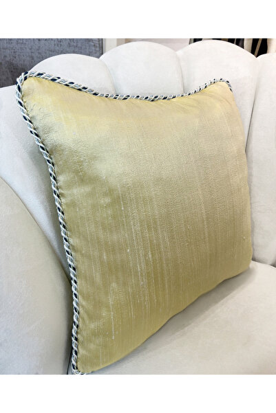 Brillant İthal Ipek (SİLK) Kırlent Yastık Kılıfı Kordonlu (45x45 ) (PASTEL SA...