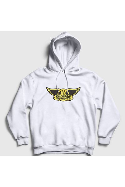 Presmono Φούτερ Aerosmith Unisex Λευκή κουκούλα - 7411tt