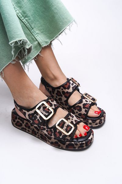 Riccon Sandale de damă - Dryrzoss 0012252   Model Leopard Tan