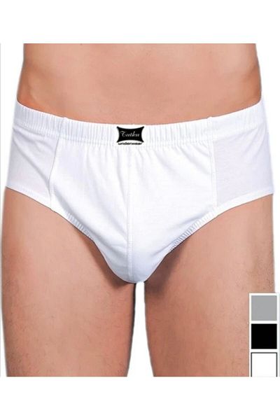 ENTAHA Tutku 6 Pieces 0109 White Combed Cotton Slip Men's Briefs - 100% Cotton Komslip