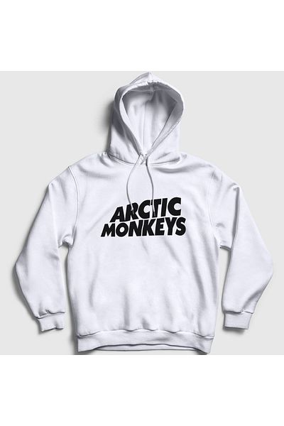 Presmono Φούτερ Arctic Monkeys Unisex με λευκή κουκούλα - 14516tt
