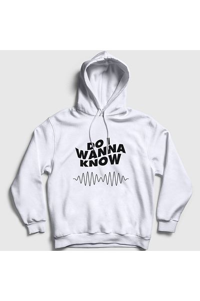 Presmono Φούτερ Unisex με λευκή κουκούλα Arctic Monkeys - 14211tt