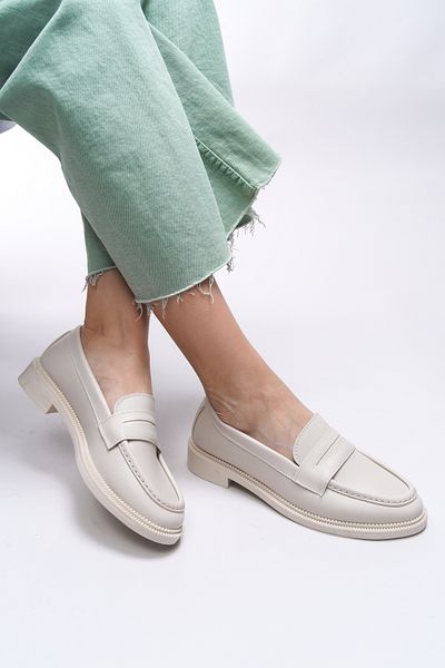 Riccon Beige Skin Mylmadia Women's Loafer 0012665