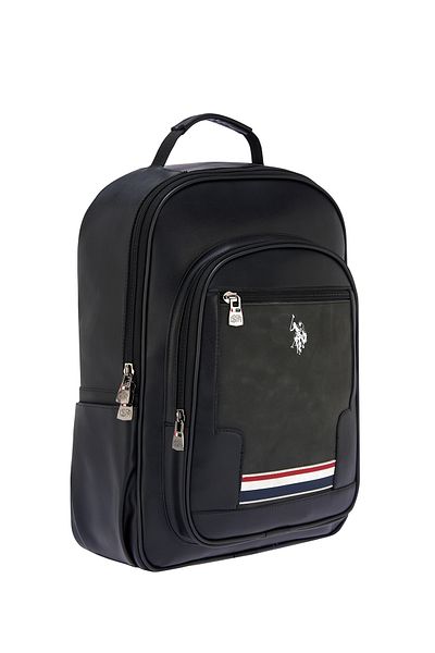 U.S. Polo Assn. U.S. Polo Assn. 250132   Unisex Vegan Leather Laptop Bag Backpack Black