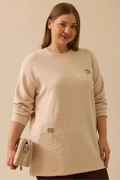 Galaxie Μπεζ Damas Redhead Φούτερ - Γυναικείο Plus Size