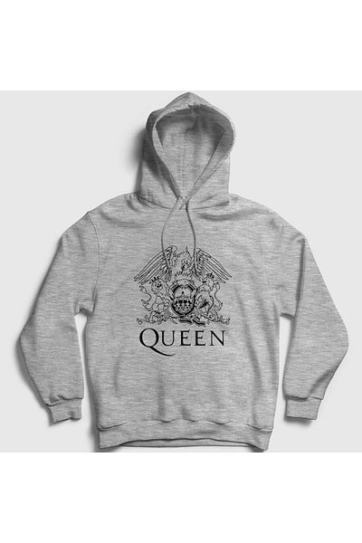 Presmono Φούτερ Zodiac Queen Unisex γκρι με κουκούλα - 103303 ττ