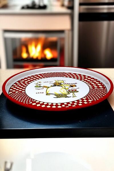 İnci Emaye No. 30 Pizza Plate Tray Plate Pastry Plate Serving Plate Baking Tray 30 cm