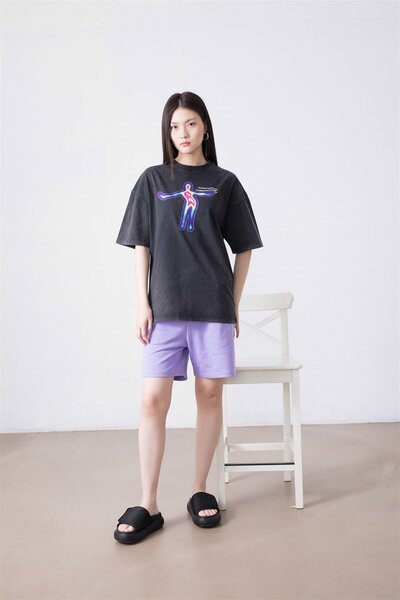 Trendiz Μπλουζάκι Anthracite Unisex Guerila που πλένεται