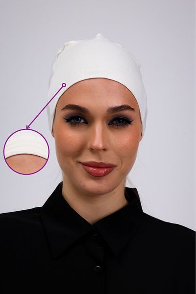 Loggia غطاء رأس نسائي من السيليكون غير قابل للانزلاق بدون خياطة مع ربطة عنق (أبيض فاتح)