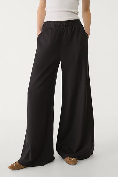 Stradivarius Flowing linen blend palazzo trousers