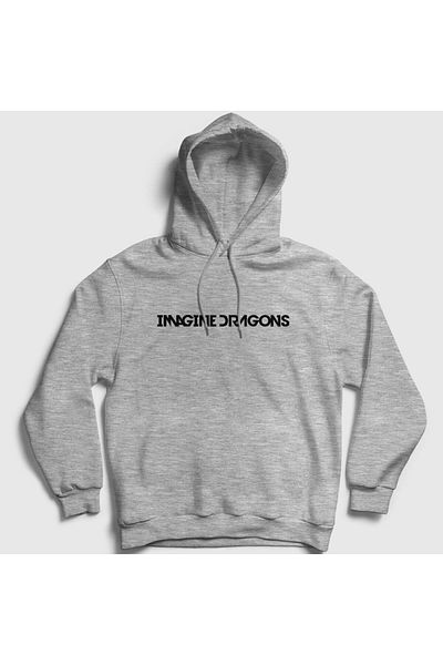 Presmono Φούτερ Imagine Dragons Unisex Grey Hooded Logo - 82037tt