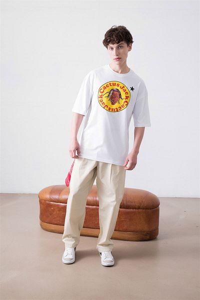 Trendiz Unisex Breakfast Cactus Jack White Tshirt