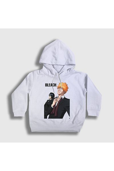 Presmono Hanorac alb cu glugă pentru copii unisex Anime Bleach - 128287 tt