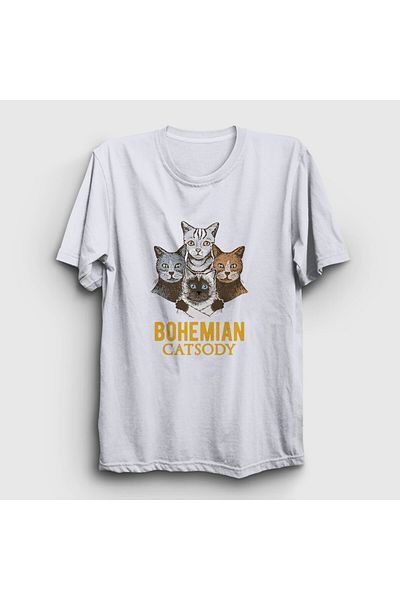 Presmono Μπλουζάκι Queen Cat Unisex Λευκό Μποέμ - 422943 ττ