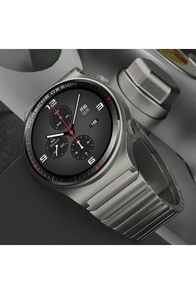 MMPSHOP هواوي ساعة Gt/gt2/gt2 Pro/gt3 Pro/gt4 Gt5 Pro 46 ملم متوافقة مع سلك معدني من التيتانيوم المقاوم للصدأ مقاس 22 ملم