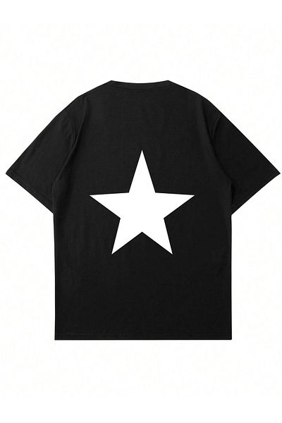 Mad&Calf Μπλουζάκι Unisex Double Star με στάμπα με λαιμόκοψη