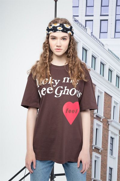 Trendiz Tricou Luckyme maro pentru femei