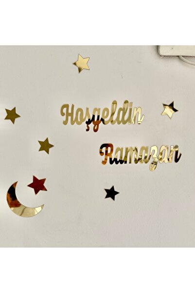 Hoşgeldin Ramazan 6 yıldız ve ay yapışkanlı