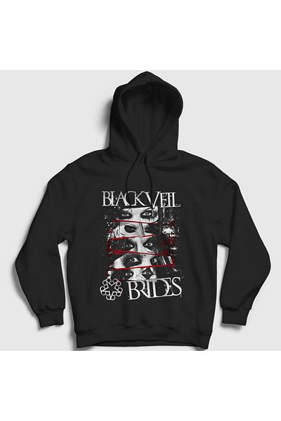 Presmono Унисекс черен суитшърт с качулка Black Veil Brides - 18839tt