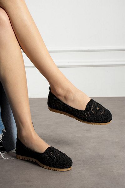 STOCON Women's Knitted Ballerina Shoes Women's Shoes Casual Shoes Stc1092