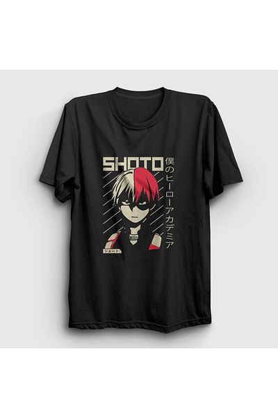 Presmono Μπλουζάκι Unisex Black Shoto V2 Anime Boku No Hero Academia 128840 ττ
