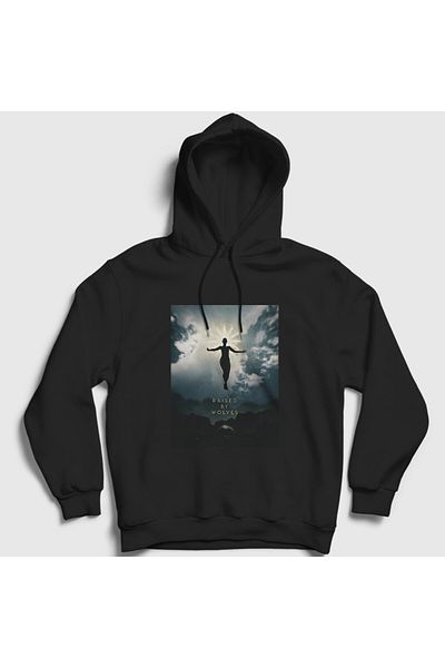 Presmono Μαύρο φούτερ με κουκούλα Unisex Raised By Wolves - 424790 ττ