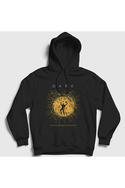 Presmono Φούτερ Unisex Μαύρη κουκούλα - The End Dark 187101 ττ