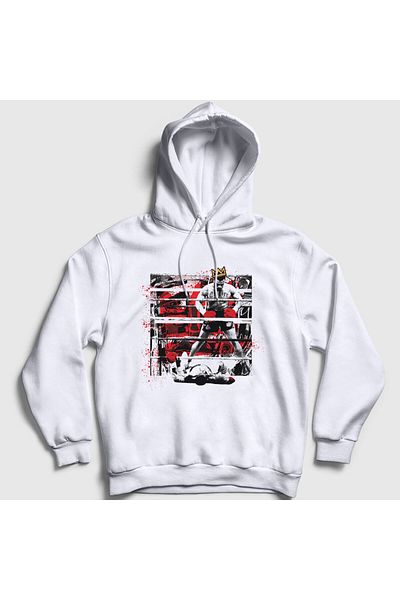 Presmono Φούτερ Empire Mike Tyson Unisex με λευκή κουκούλα - 158137 ττ