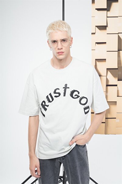 Trendiz Ανδρικό Tshirt Trustgod Λευκό