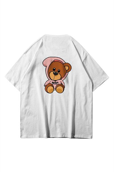 Trendiz Λευκό μπλουζάκι Unisex Drew Bear