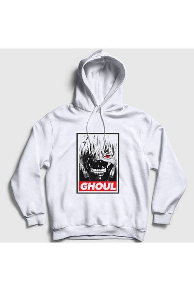 Presmono Λευκό φούτερ με κουκούλα Tokyo Ghoul Anime - 136549 ττ