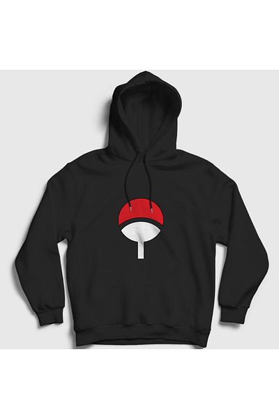 Presmono Φούτερ Naruto Unisex Uchiha Clan με μαύρη κουκούλα - 134518 ττ