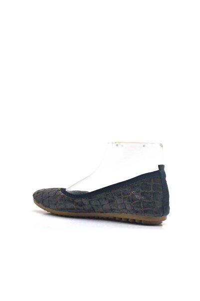 TREND Haki Baskı Desenli Katlanabilir Kadın Babet