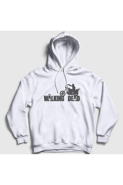 Presmono Unisex Λευκό - Μοτοσικλέτα The Walking Dead Hooded φούτερ 220150 ττ