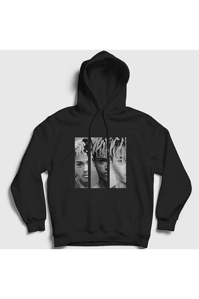 Presmono Three Xxxtentacion Unisex Black Hooded Sweatshirt - 49432tt