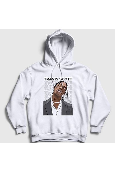 Presmono Travis Scott Astroworld Unisex Φούτερ με λευκή κουκούλα - 42727tt