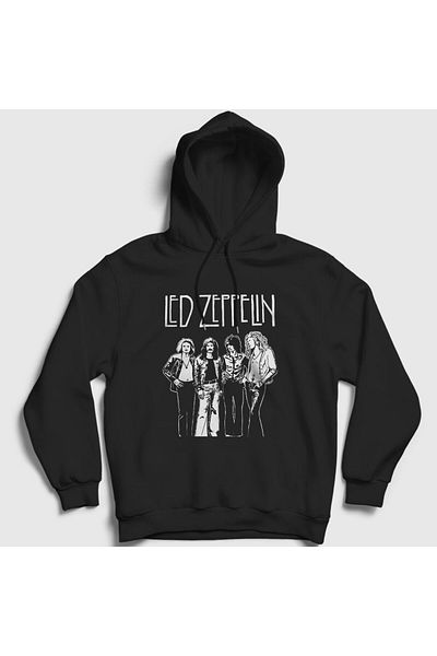 Presmono Φούτερ Led Zeppelin Unisex Μαύρη κουκούλα - 95510tt