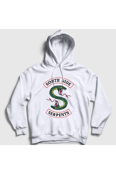 Presmono Φούτερ Unisex White Serpent Riverdale με κουκούλα - 207601 ττ