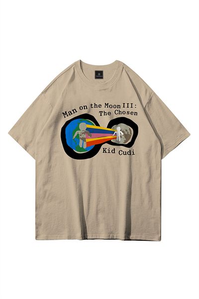 Trendiz Unisex Man On The Moon 3 Kid Cudi Taş T-Shirt